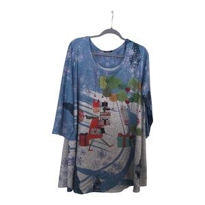 1x Holiday Shoppers Brushed Knit Tunic